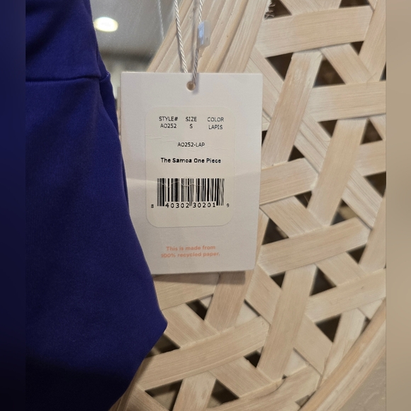 NWT Andie The Samoa One Piece Bathing Suit Lapis SMALL blue purple violet - Picture 8 of 8